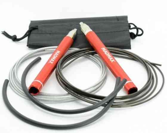 Скакалка швидкісна на підшипниках алюмінієва MadMax MFA-286 Speed jump rope Red Кам'янське