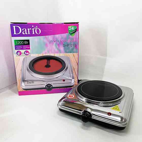 Бытовая переносная электроплита DARIO DHP121S 1200 Вт, Настольная электроплита удобная RH-54 Львов