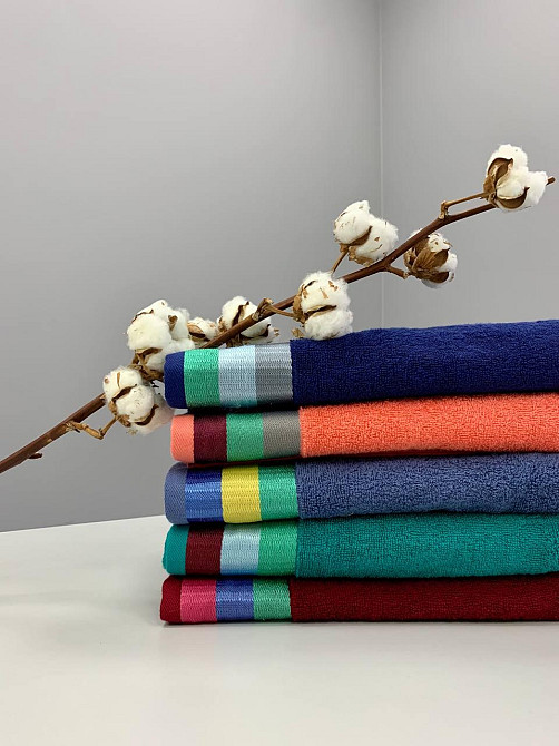 Махровое полотенце Ideal Textile 70*140 см с яркими полосками (56860802) Черновцы - изображение 5