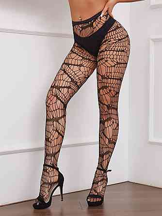 Колготи павутина з кажанами сітка one size чорний Київ