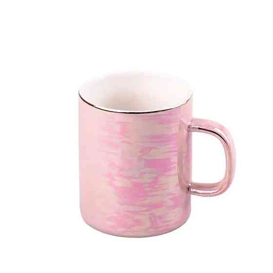 Чашка порцелянова Glaze 420мл у дзеркальній глазурі Рожевий HPCYM0763P Київ