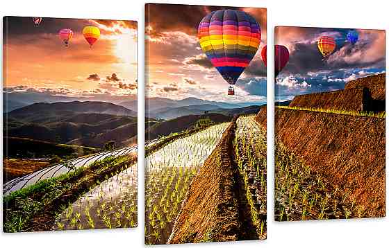 Модульная картина в гостиную / спальню Повітряна куля  Art-601_3 100x150 см Киев