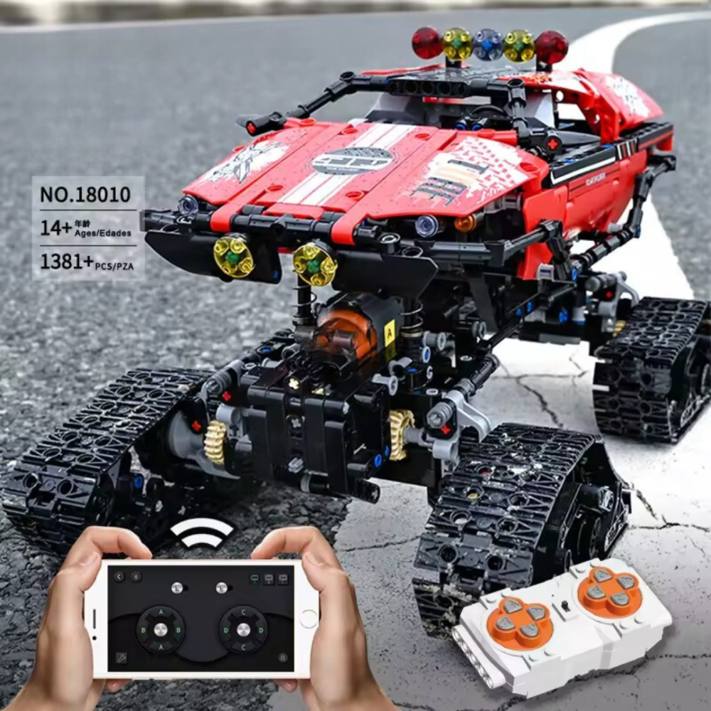 Конструктор споротивний позашляховик на гусеничному ходу на дистанційному управлінні на 1381 деталь, червоний Кам'янець-Подільський - фото 6