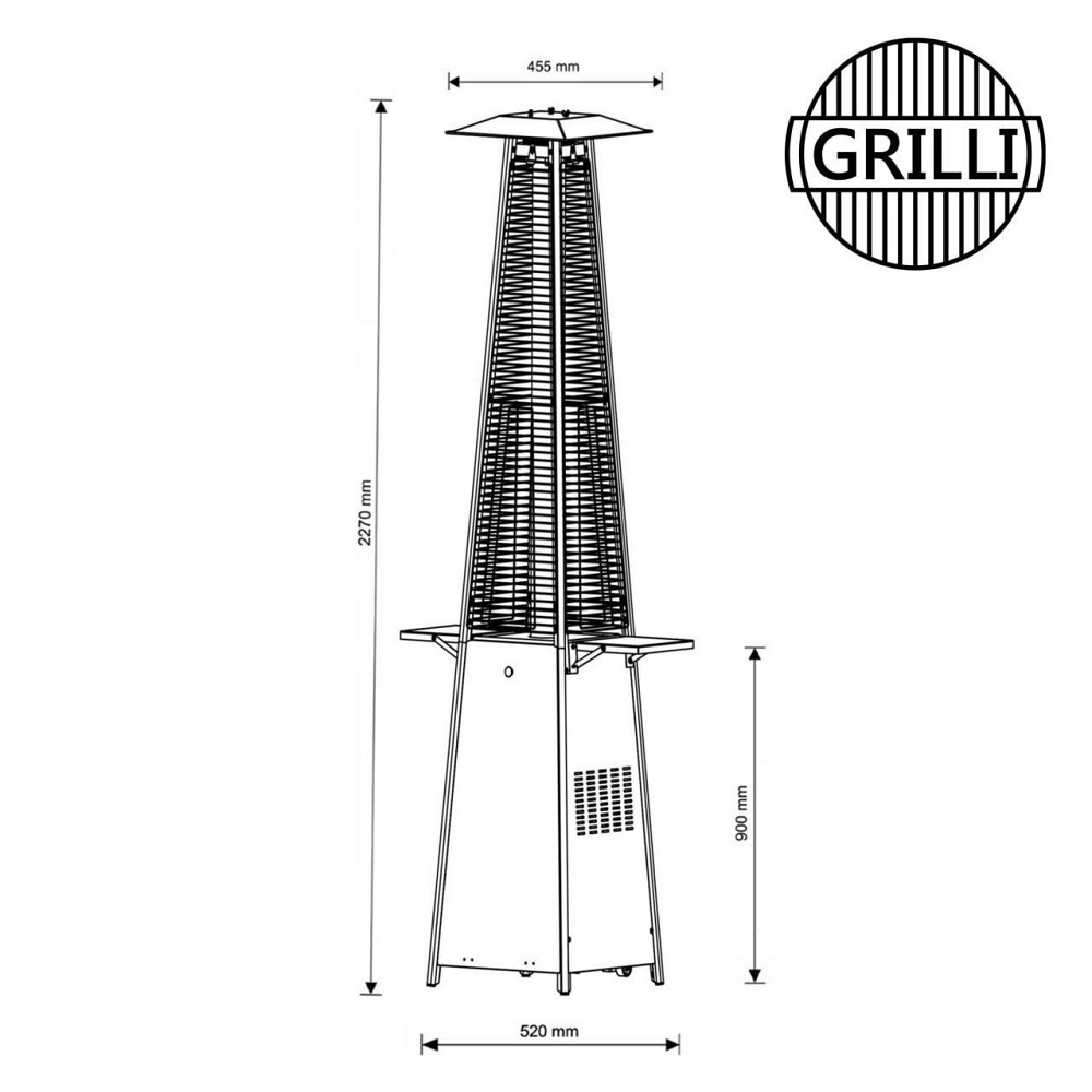 Газовий обігрівач Pyramid Black GRILLI 777415 Код: 012833 Рівне - фото 15