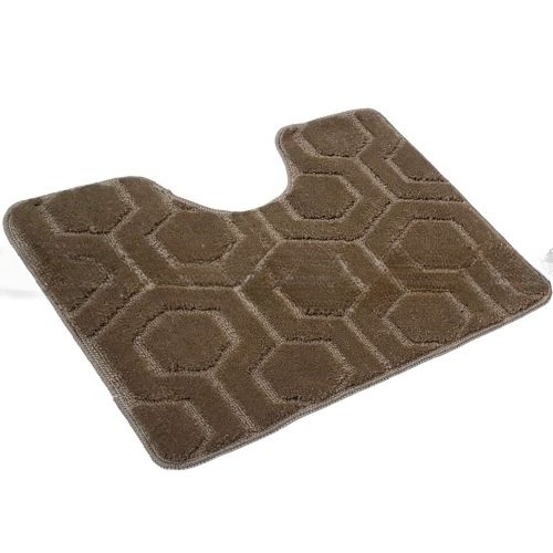 Килимок для ванних кімнат поліпропіленовий TM DarianA Standard u-cut 60*50 бежевий соти Житомир