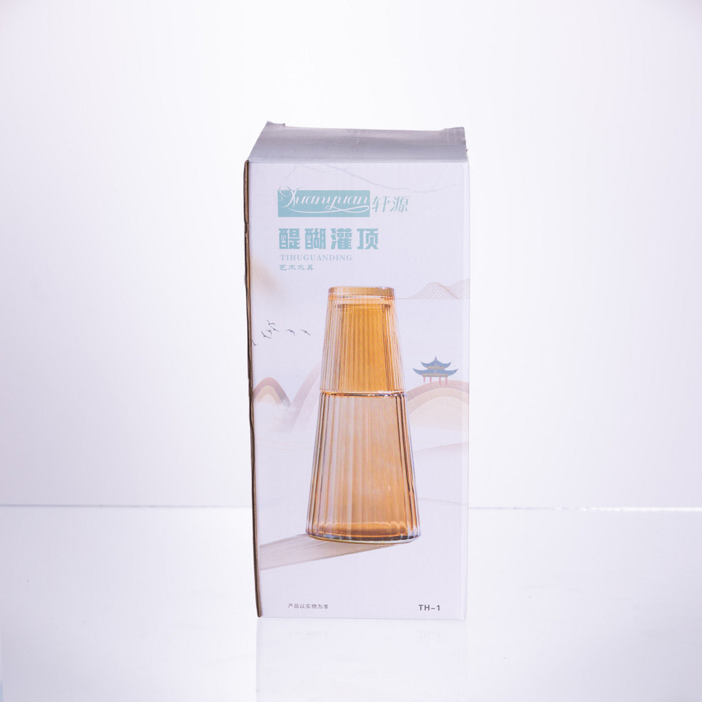 Yiwu Кувшин 800 мл со стаканом 1 шт по 250 мл Прозорий HP-19-TH-1 Коломия - фото 4