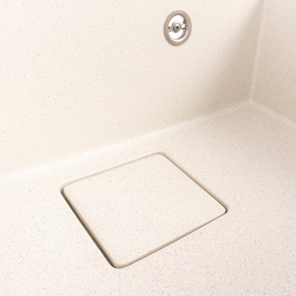 Кухонна мийка гранітна VALESO 6050 SHERLIT (біла в крапку) Коломия - фото 6