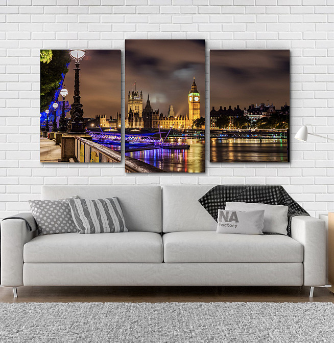Модульна картина Нічне Місто Art-90_3 Київ - фото 2