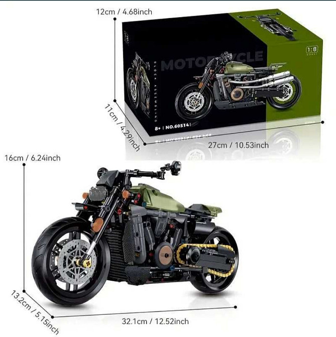 Конструктор мотоцикл Harley Davidson 586 деталей | Сумісний з LEGO | Байк для дорослих та дітей Київ - фото 2