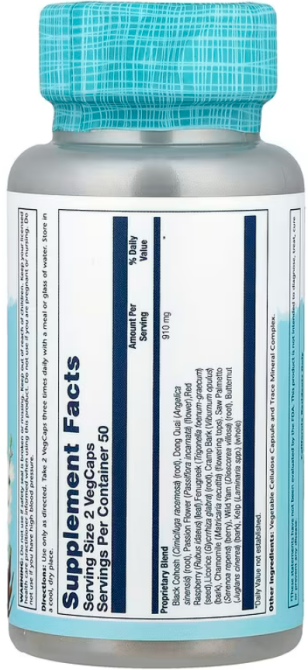 Рослинний комплекс Solaray Female Hormone Blend SP-7C, 100 вегетаріанських капсул Київ - фото 4