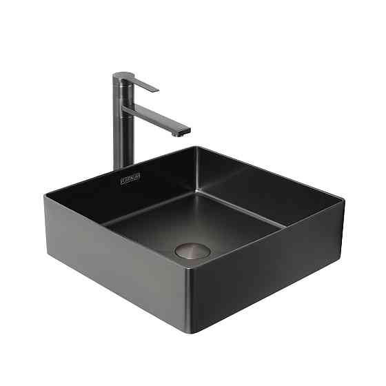 Умивальник Platinum Handmade PVD чорний 400x400 мм Коломия