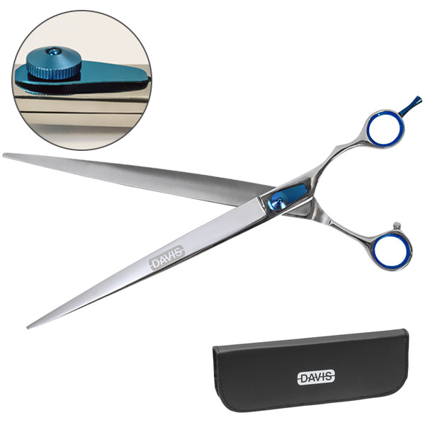 Davis Extreme Edge BLUE Straight ДЕВІС ЕКСТРІМ ЕДЖ прямі ножиці для стрижки собак Київ - фото 1