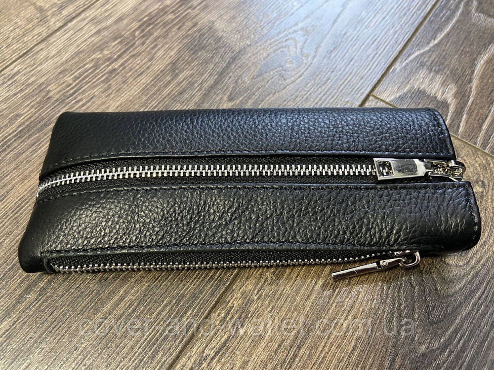 Длинная кожаная ключница на молнии с карабинами под каждый ключ Helen Verde 017-1 Киев - изображение 5