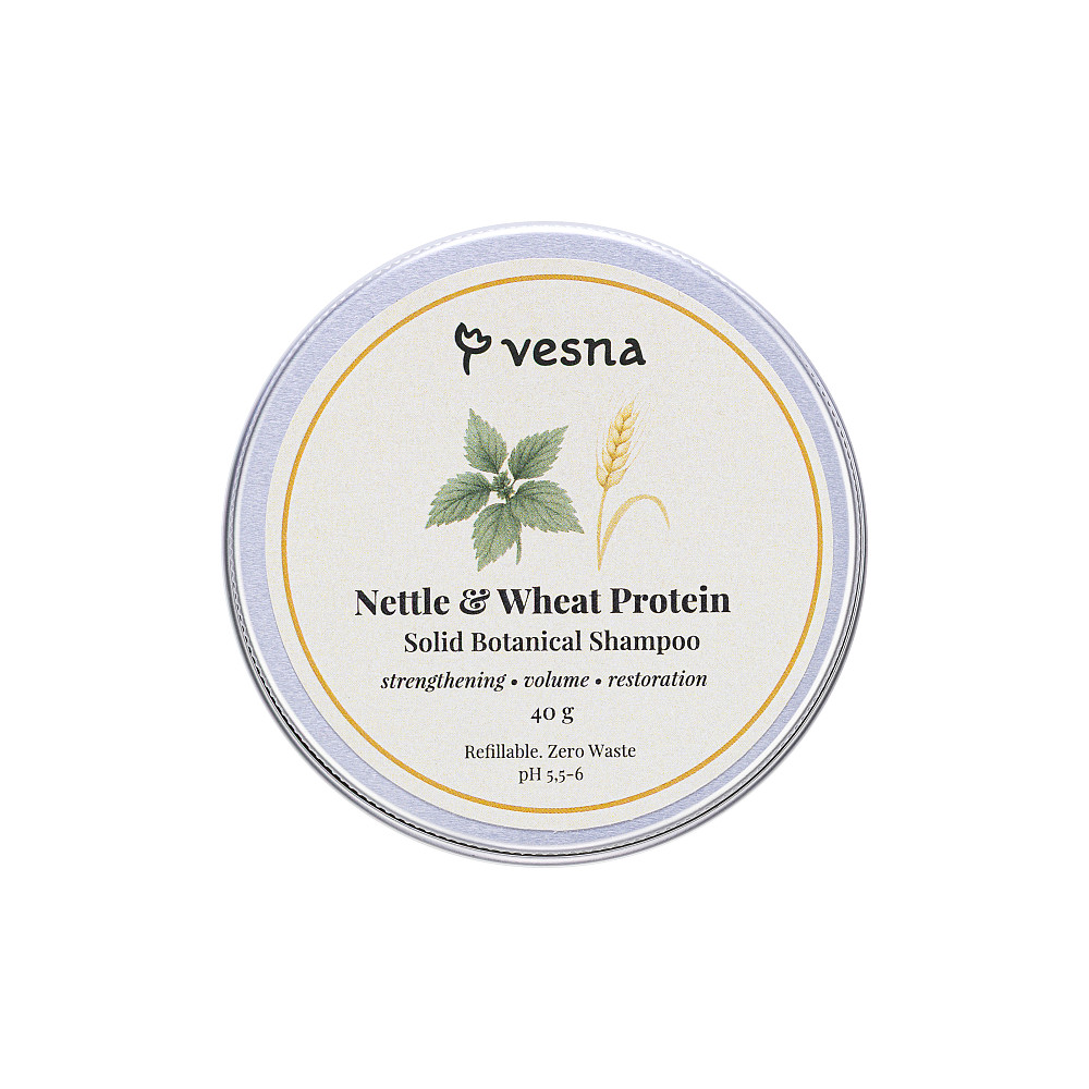 Твердий шампунь Кропива та Протеїн пшениці Vesna 80 г Київ - фото 1