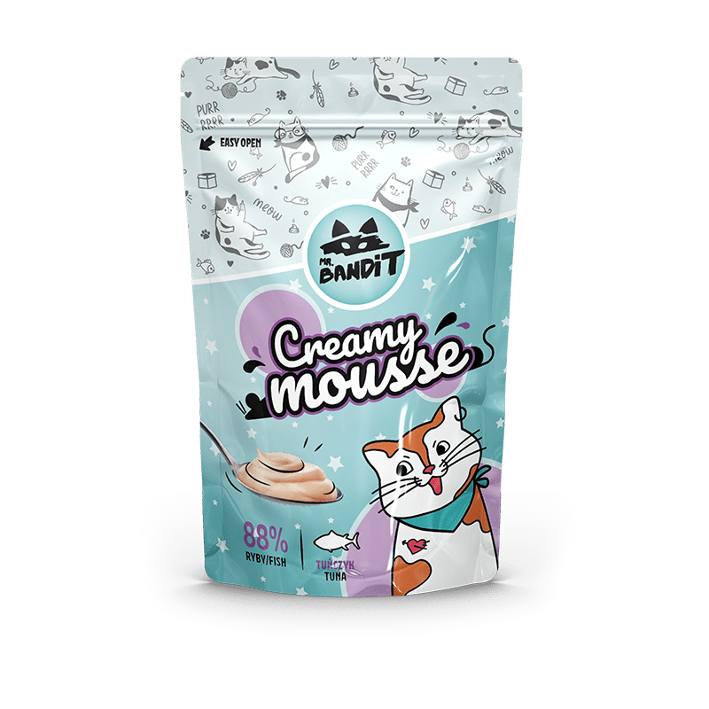 Лакомство для кошек Мистер Бандит Mr.Bandit Сливочный Мусс с тунцом для кошек, 60 г срок до 12.25 Винница - изображение 1