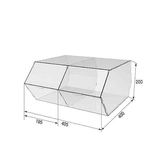 Диспенсер EKOSTAR для мармеладів, снеків, горіхів 2 комірки Київ