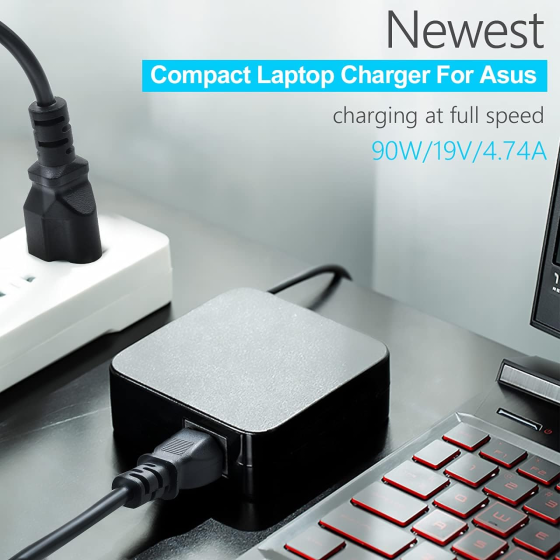 Зарядний пристрій для ноутбука 90W SK90B190474, сумісний з Asus Q524, Q534 (Англійська вилка + перехідник у комплекті) Київ