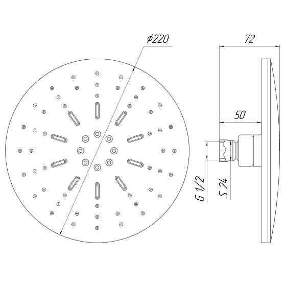 Душова лійка Topaz NF-R2222T-00-WHITE Луцьк