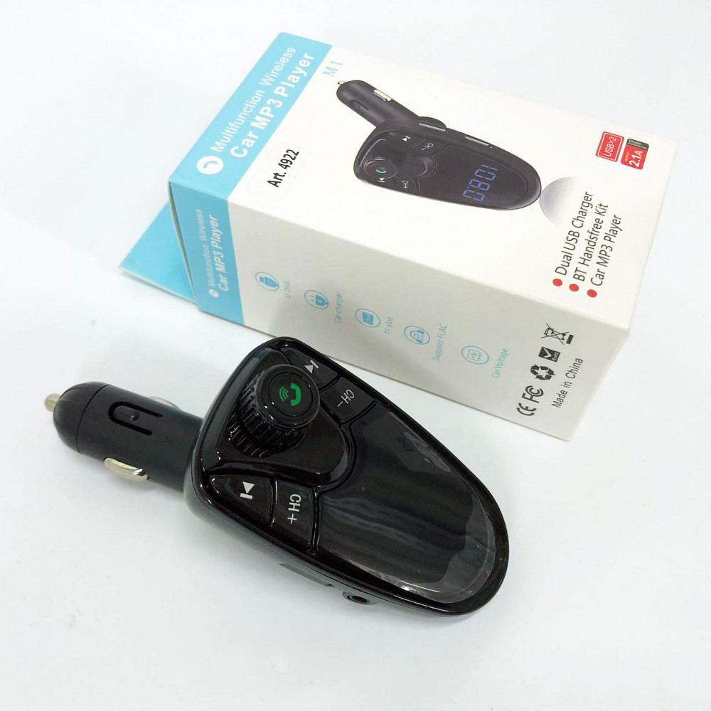 Модулятор в прикуриватель блютуз FM M1, Модулятор в машину через телефон, Fm EC-960 модулятор хороший Киев - изображение 7