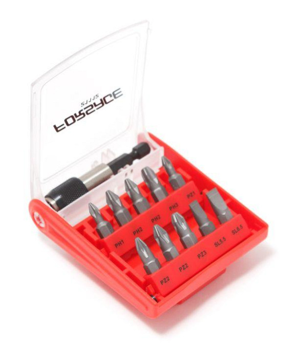 Набір біт 11пр. 1/4" з бітотримачем (Phillips: PH1, PH2, PH3; Slotted: SL5.5, SL6.5; Pozidriv: PZ1, PZ2, PZ3) Одеса - фото 1