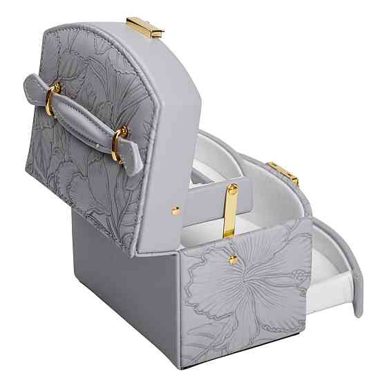 Скринька для прикрас з еко шкіри 3 яруси із замком органайзер для ювелірних виробів HP-5-23G Коломия