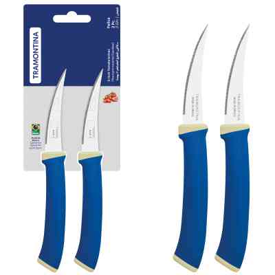 Набір ножів Tramontina Felice Blue Tomato 76 мм 2 шт (23495/213) Вінниця
