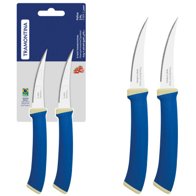 Набір ножів Tramontina Felice Blue Tomato 76 мм 2 шт (23495/213) Вінниця - фото 3