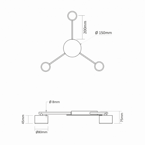 LED Світильник під лампу 3*GX53 накладний білий VL-SPF20B-W Videx Житомир - фото 5