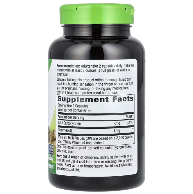 Корень имбиря Nature's Way Ginger Root 1100 мг 180 вег капсул Киев - изображение 2