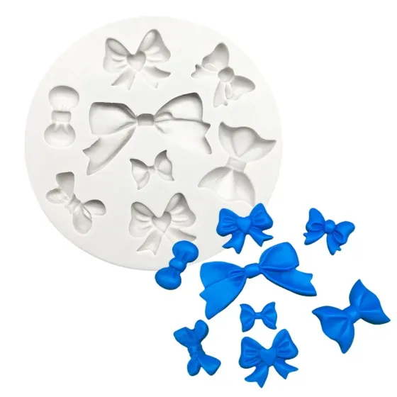 Молд силиконовый Бантики 89 мм серый Киев