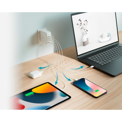 Зарядное устройство D-Link 3xUSB-C + 1xUSB-A 100W GaN white (DCP-101) Винница - изображение 9