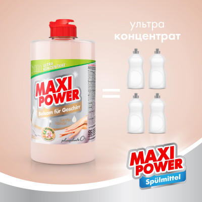Средство для ручного мытья посуды Maxi Power Миндаль 500 мл (4823098412120) Винница - изображение 4