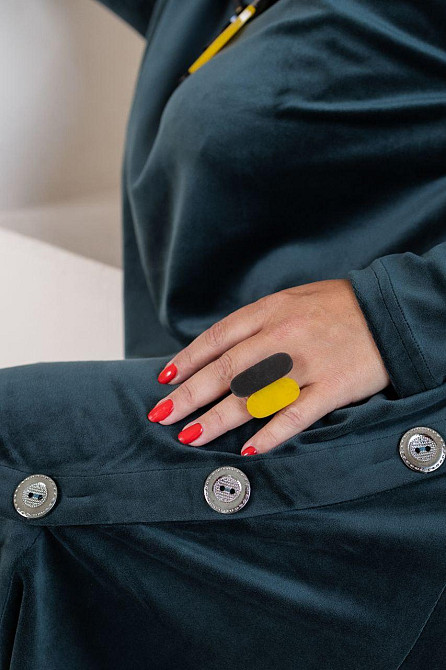 Жіноче стильне коротке плаття батал із королівського велюру Смарагдовий, 48/52 Одеса - фото 7