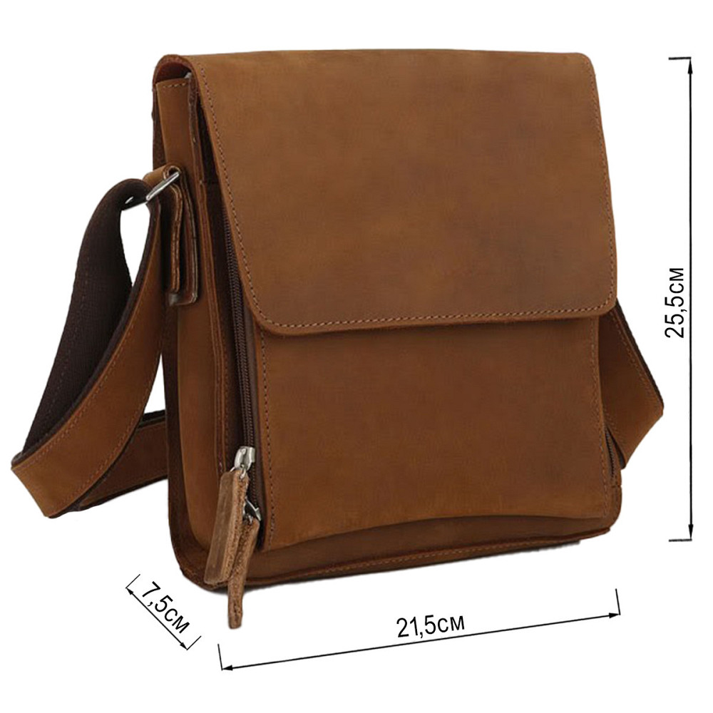 Сумка мужская Vintage 14159 из винтажной кожи Коричневая Киев - изображение 3