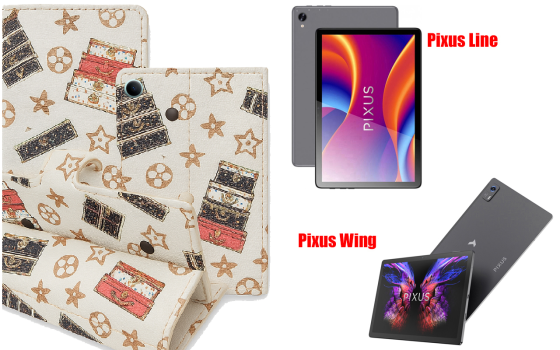 Книжка-трансформер для планшета Pixus Line, Pixus Wing, колір Black Lyi White Київ