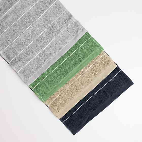 Махровое кухонное полотенце с полосками 30х50 см 400г/м2 GM Textile (Капучино) Сумы