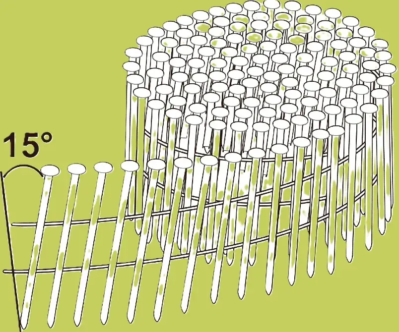 Цвяхи барабанні ершоні 3, 1×90 мм з покриттям M-Fusion (кут 15°) 2400 шт Дніпро - фото 5