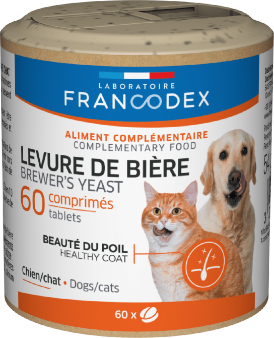 Пивные дрожжи для кошек и собак Francodex (Франкодекс) Brewer Yeast Dog Cat, 60 таблеток Винница - изображение 1