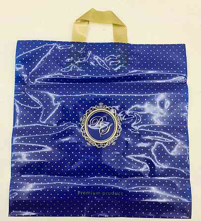 Пакет с петлевой ручкой 40*40 Лилия премиум синий (25 шт) Харьков