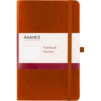Блокнот Axent Partner Lux, 125х195, 96арк, кл, коричневий (8202-19-A) Вінниця - фото 1
