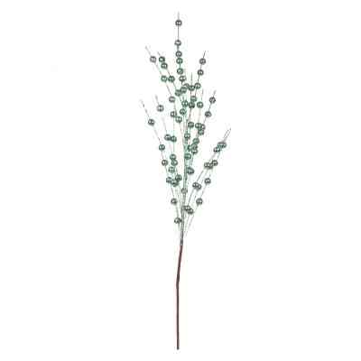 Декоративная ветвь YES! Fun Бусы зеленые, 70 см, глиттер (973985) Винница