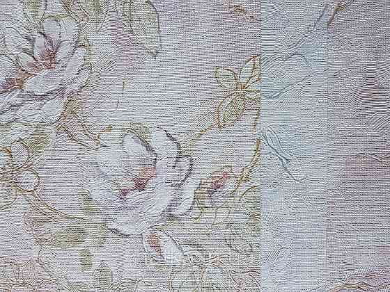 Шпалери метрові вінілові на флізелін Grandeco Poem квіти троянди структурні бузкові зелені на рожевому Київ