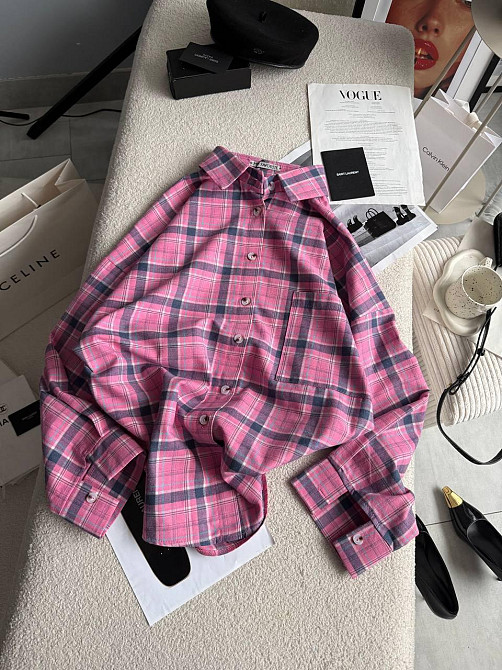 Жіноча трендова картата сорочка батал турецька фланель Одеса - фото 3