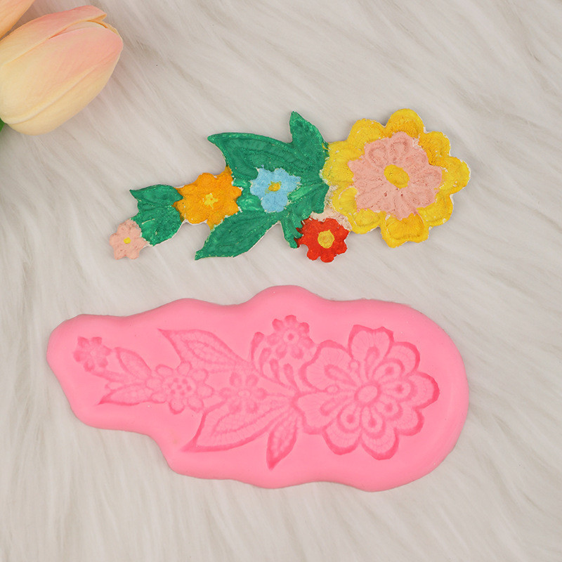 Молд силиконовый Цветок 135 на 60 мм розовый Киев - изображение 3