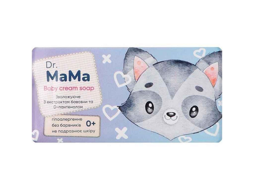 Мило дитяче 90г зволожуюче з бавовною та D-пантенолом ТМ DR MAMA Київ - фото 1