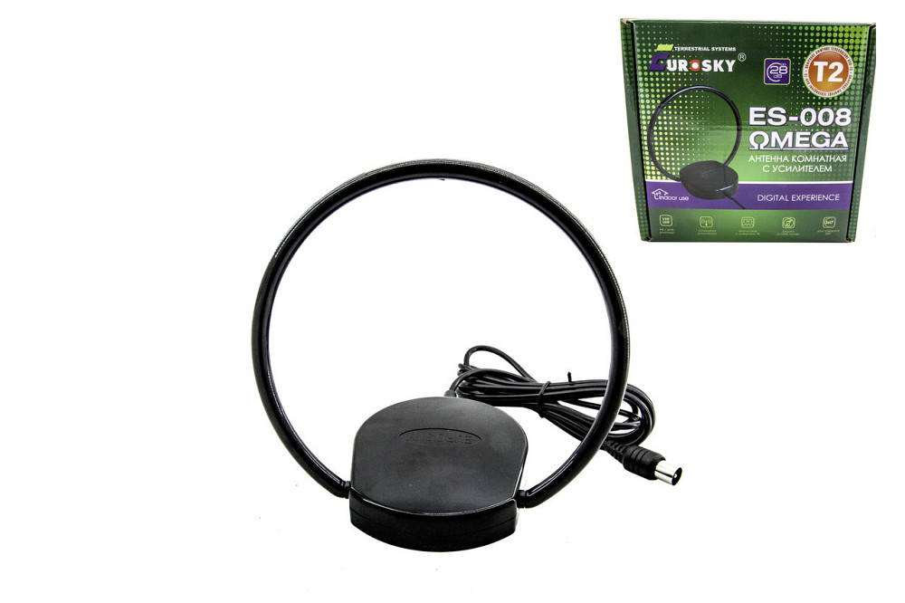 Антенна комнатная Eurosky ES-008 5V (T2) Днепр - изображение 1