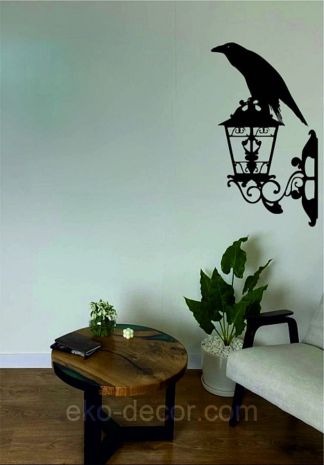 Декоративне настінне 3D Панно «Ворон» Декор на стіну з об'ємом Київ - фото 4