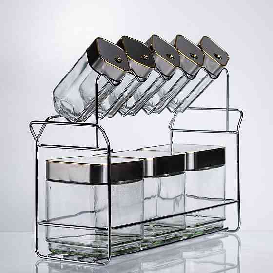 Набір контейнерів для зберігання 8 шт. на підставці Київ