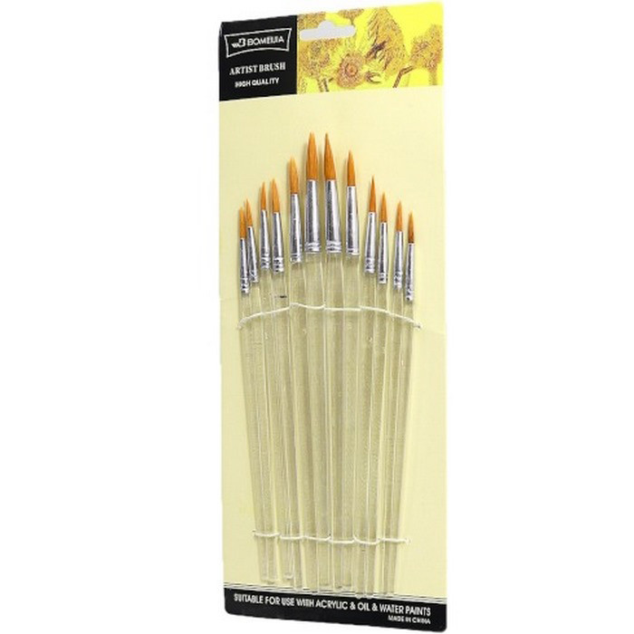 Набор художественных кистей K1356 в наборе 12 штук Винница - изображение 1