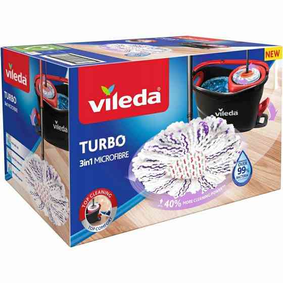 Набір для прибирання Відро 13 літрів та Кругла швабра Vileda "Easy Wring and Clean TURBO 3в1" (16775 Нововолинськ
